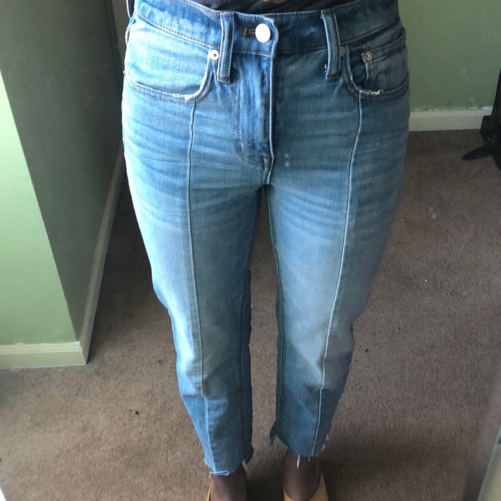 Madewell light wash high waisted jeans
